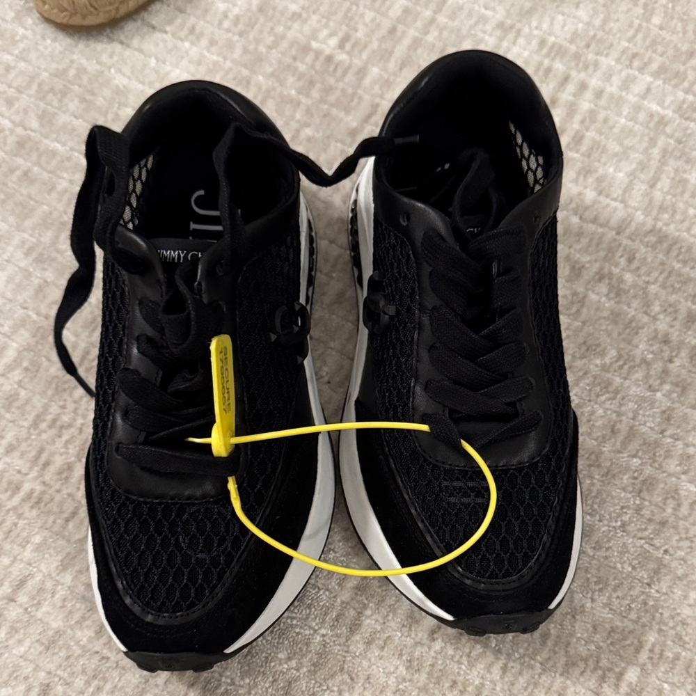 Jimmy Choo Memphis Mesh, Leather & Suede Sneakers – New, No Box